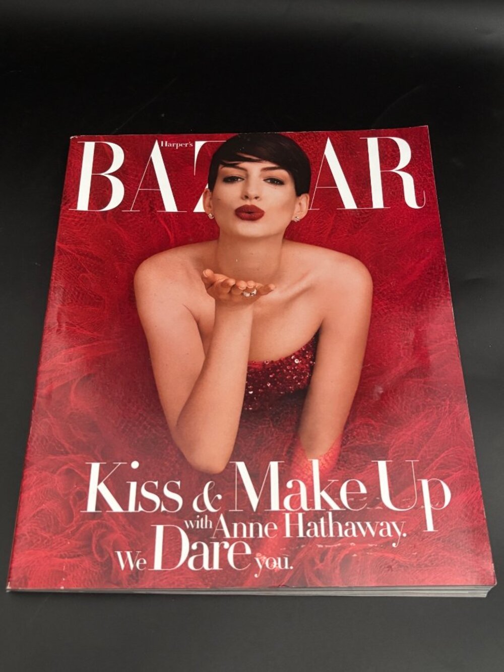 Harpers Bazaar November Issue Featuring Anne Hathaway Fashion Trends & Beauty Ad